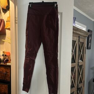 Athleta Burgundy Track Pants